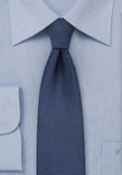 Cravata ingusta texturata albastru--Cravate Online