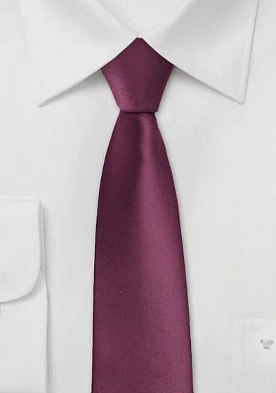 Cravată îngustă visinie--Cravate Online