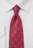 Cravata italiana de lux din matase motiv floral cires--Cravate Online
