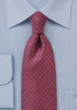 Cravata italiana din matase cu patrate rosii--Cravate Online