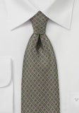 Cravata italiana din matase cu patrate verde