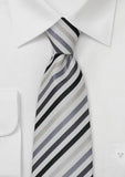 Cravata italieneasca argintiu cald--Cravate Online