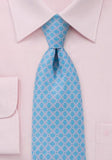 Cravata Italieneasca cu zabrele in albastru deschis