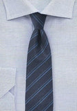 Cravata lână cu dungi albastru deschis Salesman