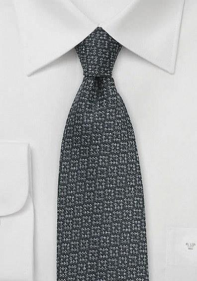 Cravata lana de culoare gri închisă 148X8 cm--Cravate Online