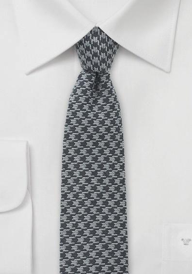Cravata lana gri inchis gri argintiu--Cravate Online
