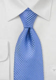 Cravata matase albastra cu model fagure--Cravate Online