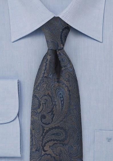 Cravata matase barbati cu forme albastru inchis--Cravate Online