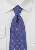 Cravata matase de lux italian modele florale cires rosu-Expresiv-Blue-Cravate Online