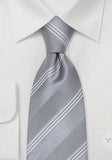 Cravata matase festiva argintiu platina