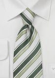 Cravata matase in umbre de verde si alb--Cravate Online