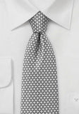 Cravată matase italiana barbati model maro albastru închis mat-Grey-Cravate Online