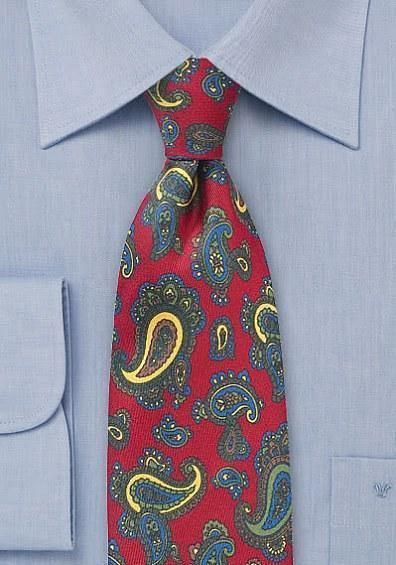 Cravata matase italiana paisley rosie148X8.5 cm--Cravate Online