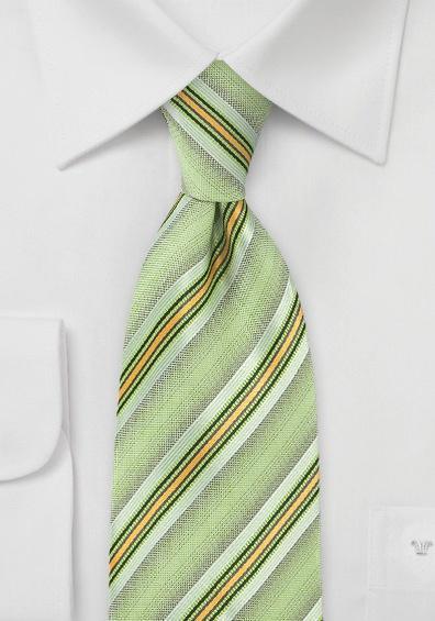 Cravata matase lux italiana in linii verde--Cravate Online