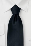 Cravata matase negru monocroma--Cravate Online
