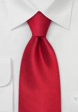 Cravata, matase, rosie aprins, 160 cm