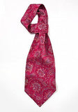 Cravata matase roșu Ascot--Cravate Online