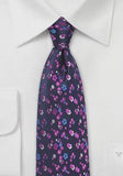 Cravata matase stralucitoare motive florale--Cravate Online