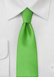Cravată microfibră de culoare verde slim