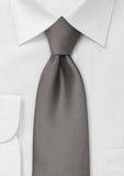 Cravata microfibra gri eleganta pentru birou