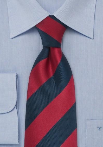 Cravata microfibra rosu - albastru bluemarin--Cravate Online