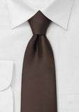 Cravata mocca maronie microfibra--Cravate Online