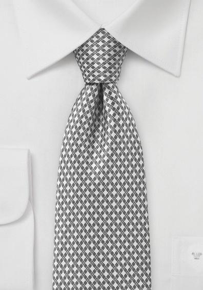 Cravata model argintiu-alb regal--Cravate Online