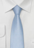Cravata moderna,cravata de matase subtire in albastru gheata -alb--Cravate Online