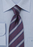 Cravata mov cu dungi italian