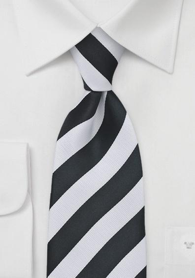 Cravata neagra cu structura dunga alba zapada--Cravate Online
