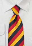 Cravata, negru si rosu si galben, 160cm