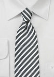 Cravata normala albastra cu dungi alb si albastru-Black-Cravate Online