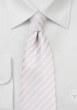 Cravata normala albastra cu dungi alb si albastru-LightPink-Cravate Online