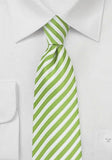 Cravata normala albastra cu dungi alb si albastru-LimeGreen-Cravate Online