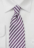 Cravata normala albastra cu dungi alb si albastru-Purple-Cravate Online