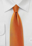 Cravată pentru bărbați de lux portocaliu fin nervurat