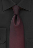 Cravată pentru bărbați, microfibra, roșu vin monocrom, 160 cm--Cravate Online