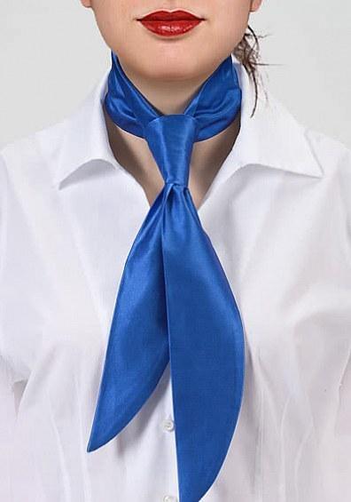 Cravată pentru femei albastru monocrom--Cravate Online