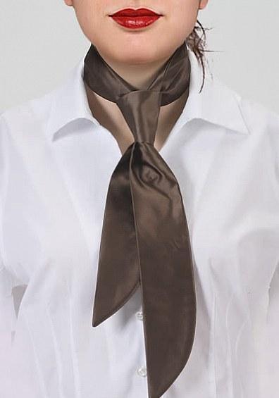 Cravată pentru femei de culoare brună--Cravate Online