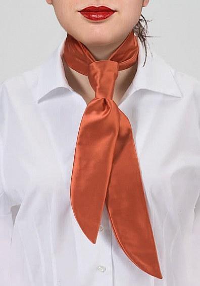 Cravată pentru femeie de culoare portocalie--Cravate Online