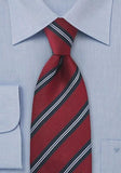 Cravată regimentală clasică în roșu închis 148X8.5 cm-Bordeaux-Cravate Online