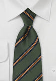 Cravată regimentală clasică în roșu închis 148X8.5 cm-Green-Cravate Online