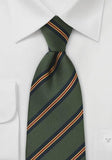 Cravată regimentală clasică în roșu închis 160X8.5 cm-Green-Cravate Online