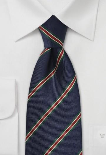 Cravata regimentale in Albastru Inchis--Cravate Online