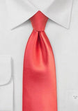 Cravata rosie corai cadou elegant 148X8.5 cm--Cravate Online