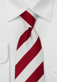 Cravata, rosie, cu benzi albe