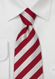Cravata rosie cu dungi argintii luminoase--Cravate Online