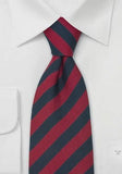 Cravata rosu-albastru matase 8.5 cm--Cravate Online