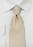 Cravata sampanie cu model 160cm
