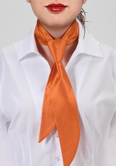 Cravata servici dama portocalie--Cravate Online